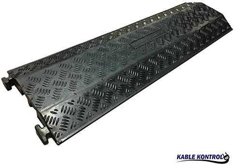 Black Rubber 2 Channel Cable Protector 40” Long Pack of 2 B227203