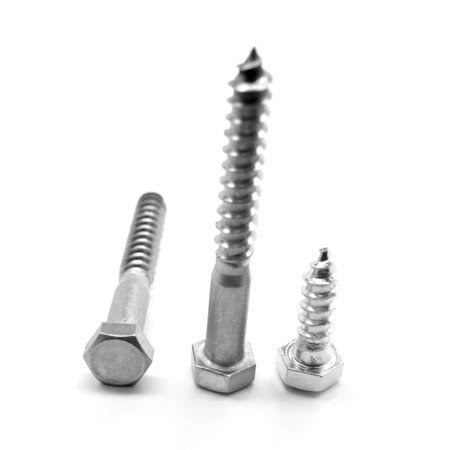 1/4 inch-10 x 1 1/4 inch Hex Lag Screw Low Carbon Steel Zinc Plated Pk 1125 X613555