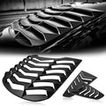 Matte Black Rear and Side Window Louvers Sun Shade Cover for Ford Mustang 2015-2020 Complete Set X7192