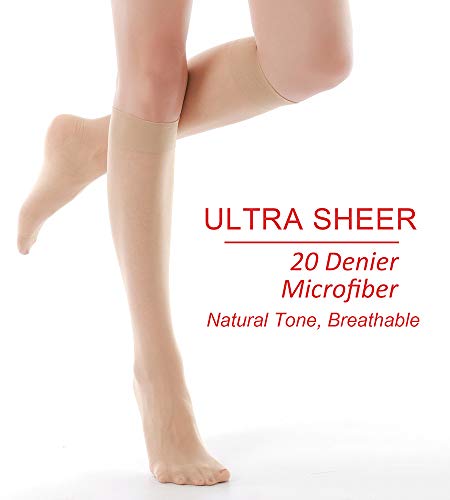 9 Pairs Knee High Pantyhose 20D Nylon Stockings B518008