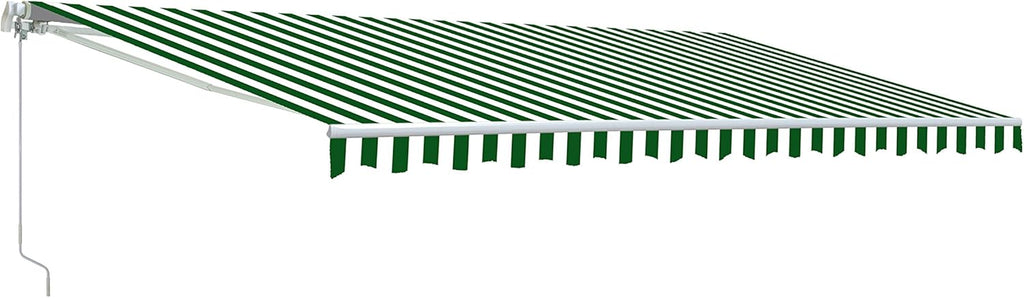 Blue and White Striped Retractable Patio Awning 13 x 10 Feet Q15096