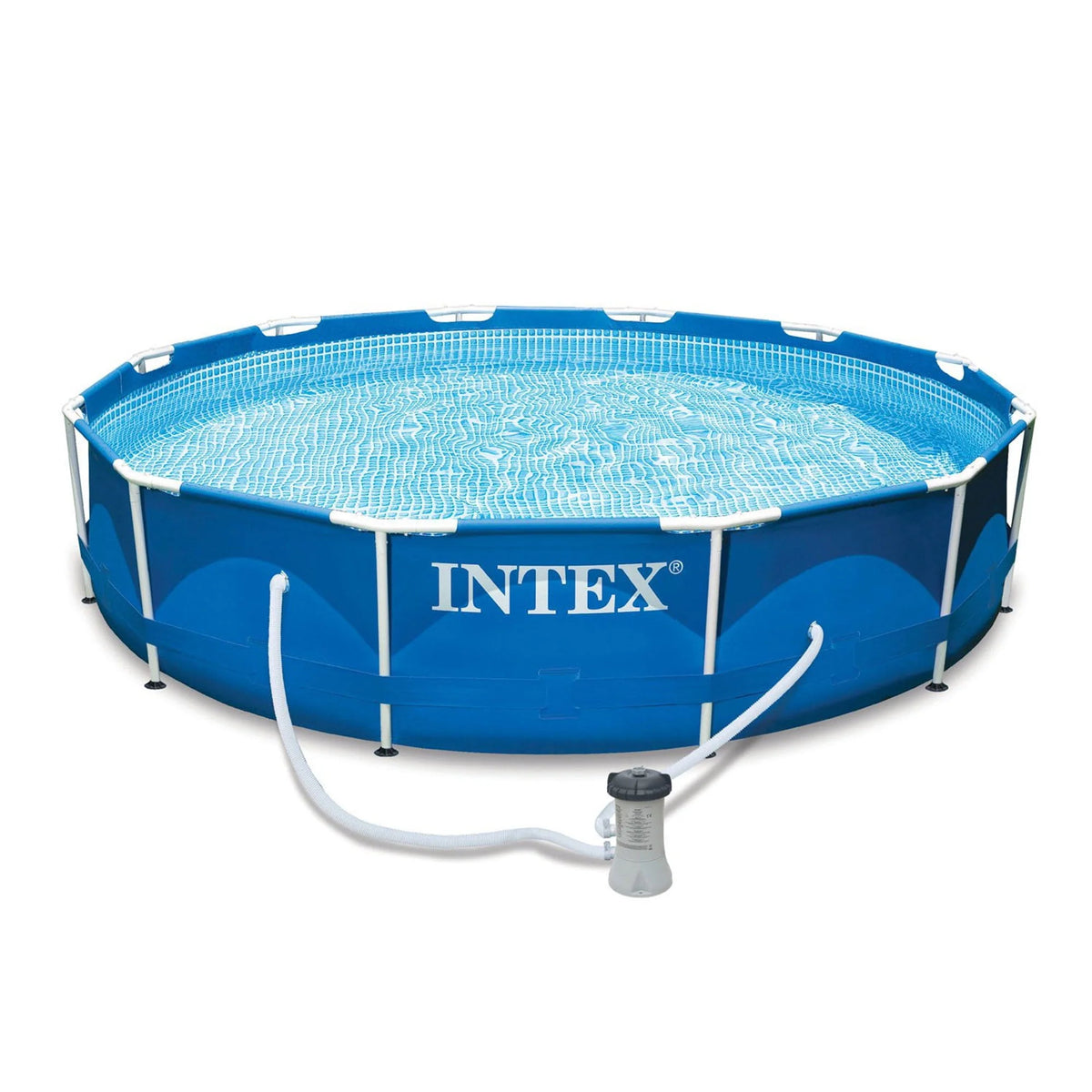 12'x30 Swimming Pool with Pump, Ladder, and Cover Y648