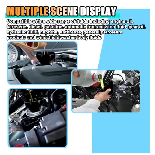Wide Mouth Plastic Oil Funnel with Flexible Extension Nozzle and Mesh Screen Filter O4076