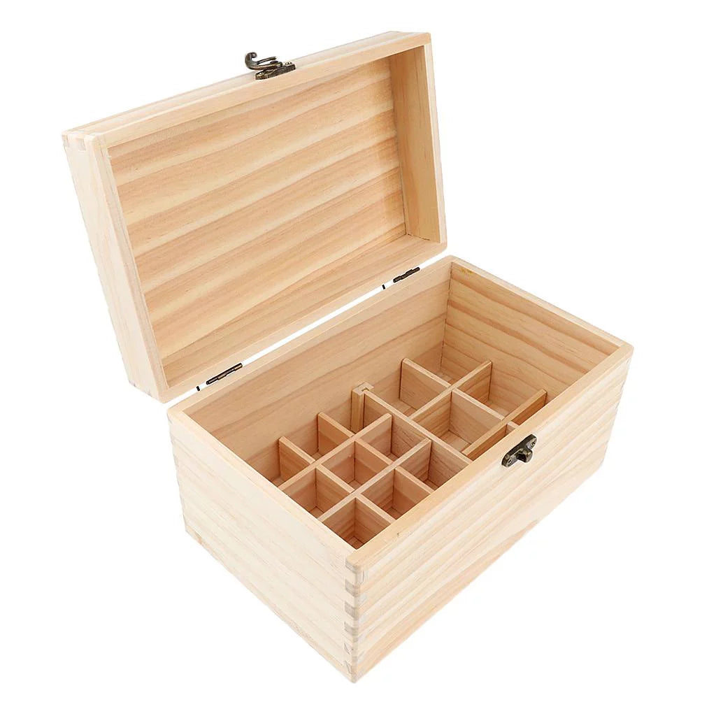 Wooden Storage Box for Essential Oil Bottles K6351