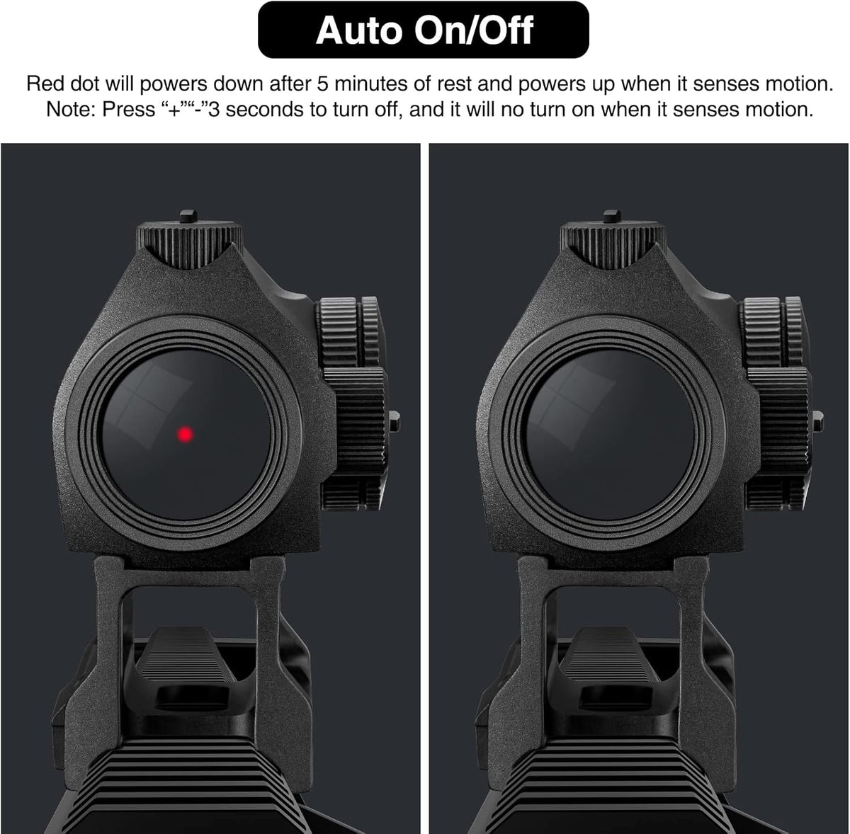 2 MOA Red Dot Sight 1x20mm Reflex Sight with Flip Lens Covers, Black Pack of 2 Q671