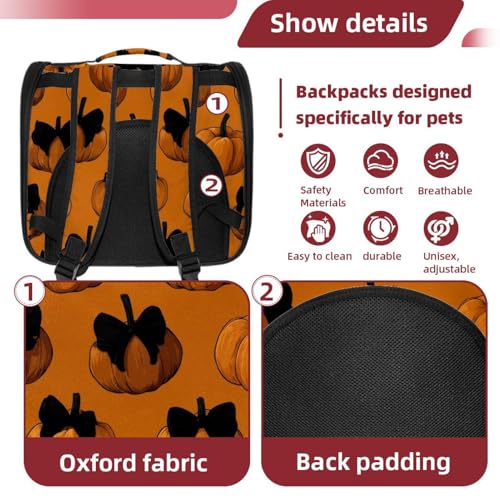 Black and White Skull Pattern Pet Carrier Backpack X637