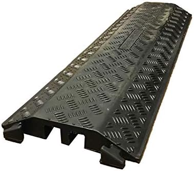 Black Rubber 2 Channel Cable Protector 40” Long Pack of 2 B227203