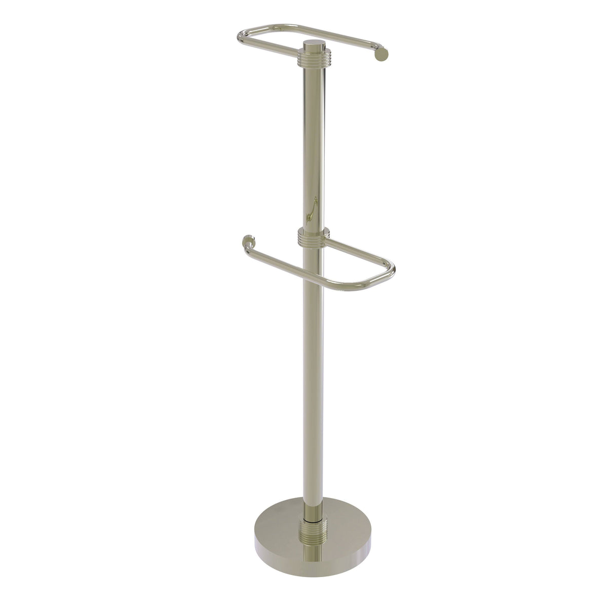 Polished Nickel Free Standing Toilet Tissue Stand P495