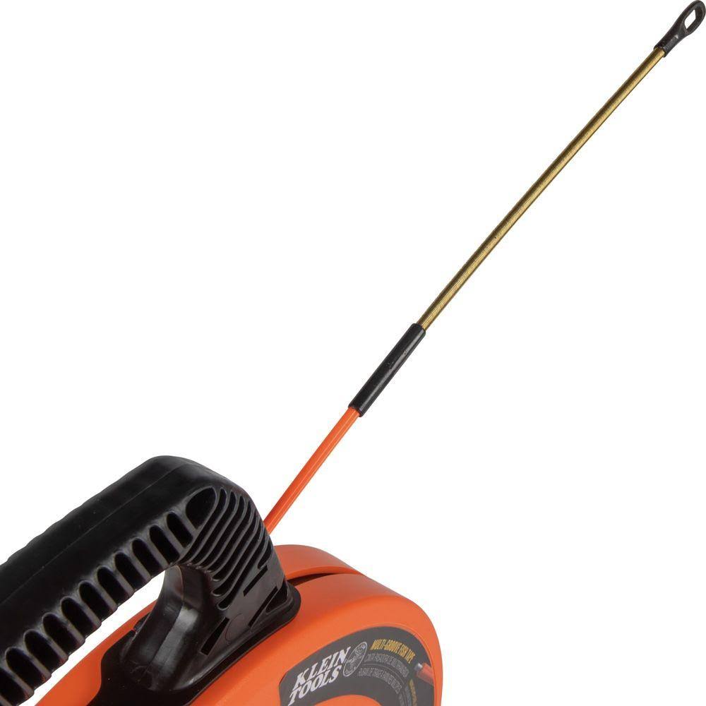 100 ft Multi-Groove Fiberglass Fish Tape with Spiral Steel Leader K555