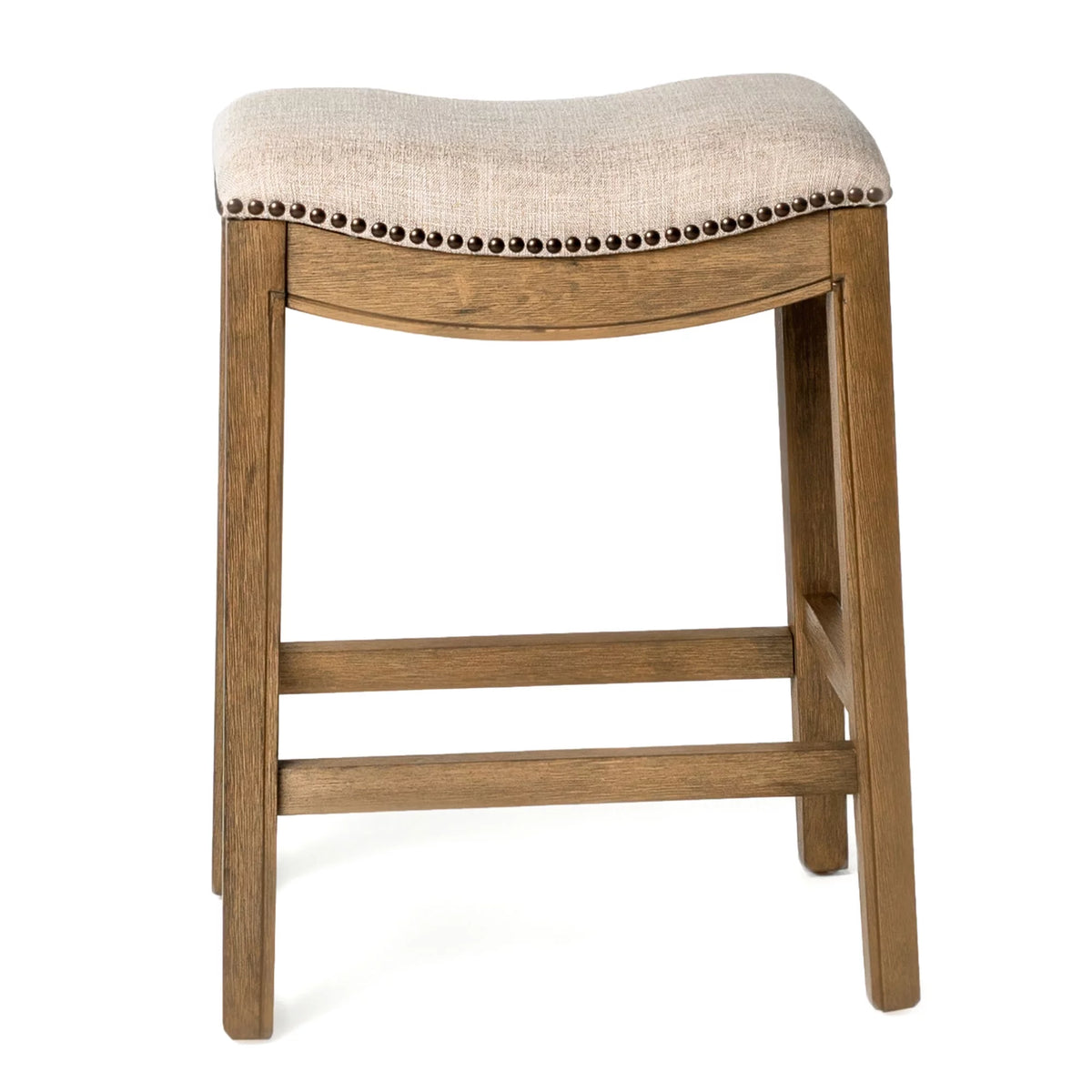 30" Bar Height Stool with Cream Fabric F461