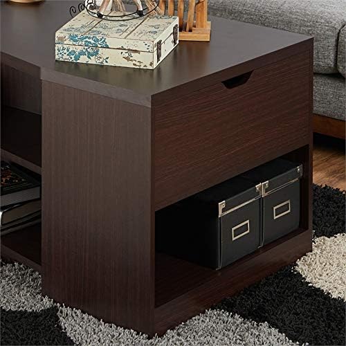 Modern Wood Multi Shelf Coffee Table in Walnut H4419