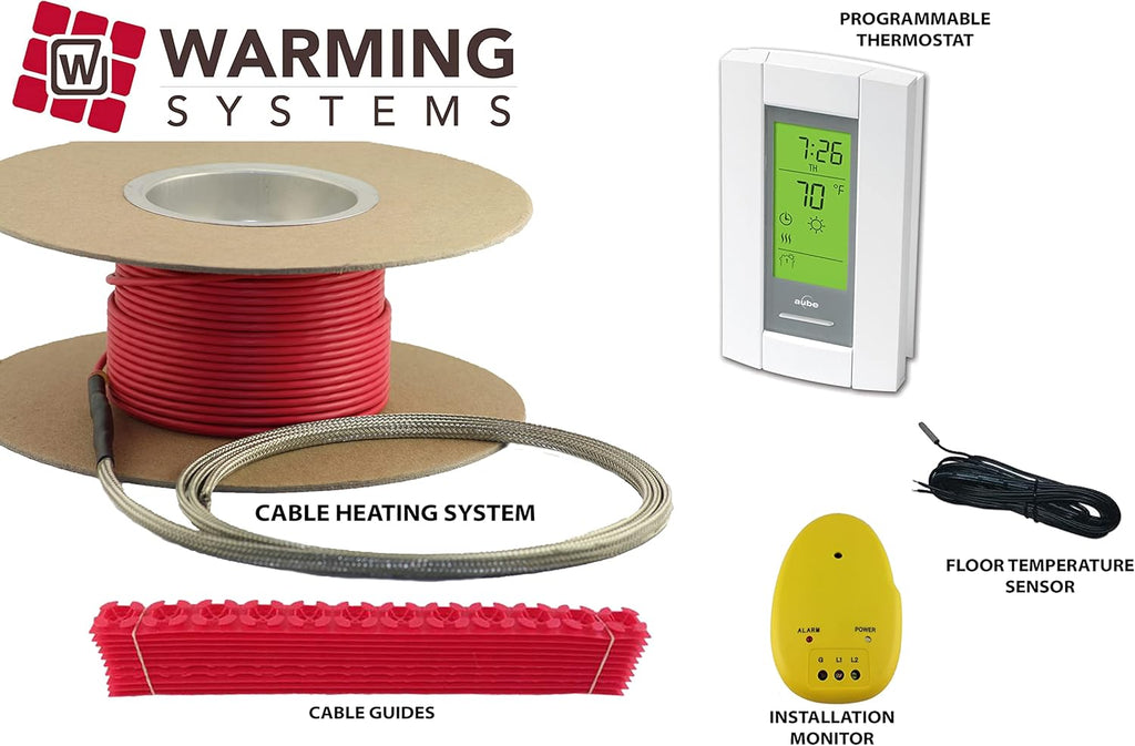 50 Sqft Electric Radiant Floor Heat Heating System with Digital Thermostat V69661