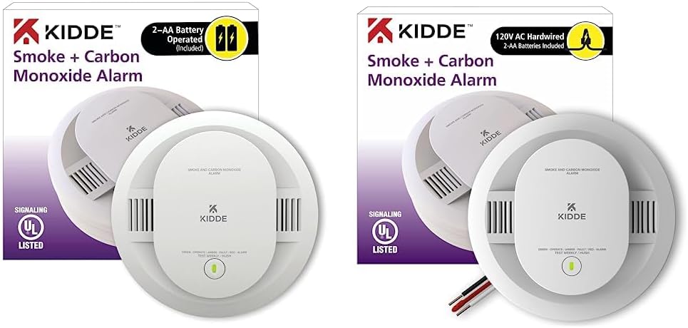 2 Pack Smoke Carbon Monoxide Fire Detectors P6126