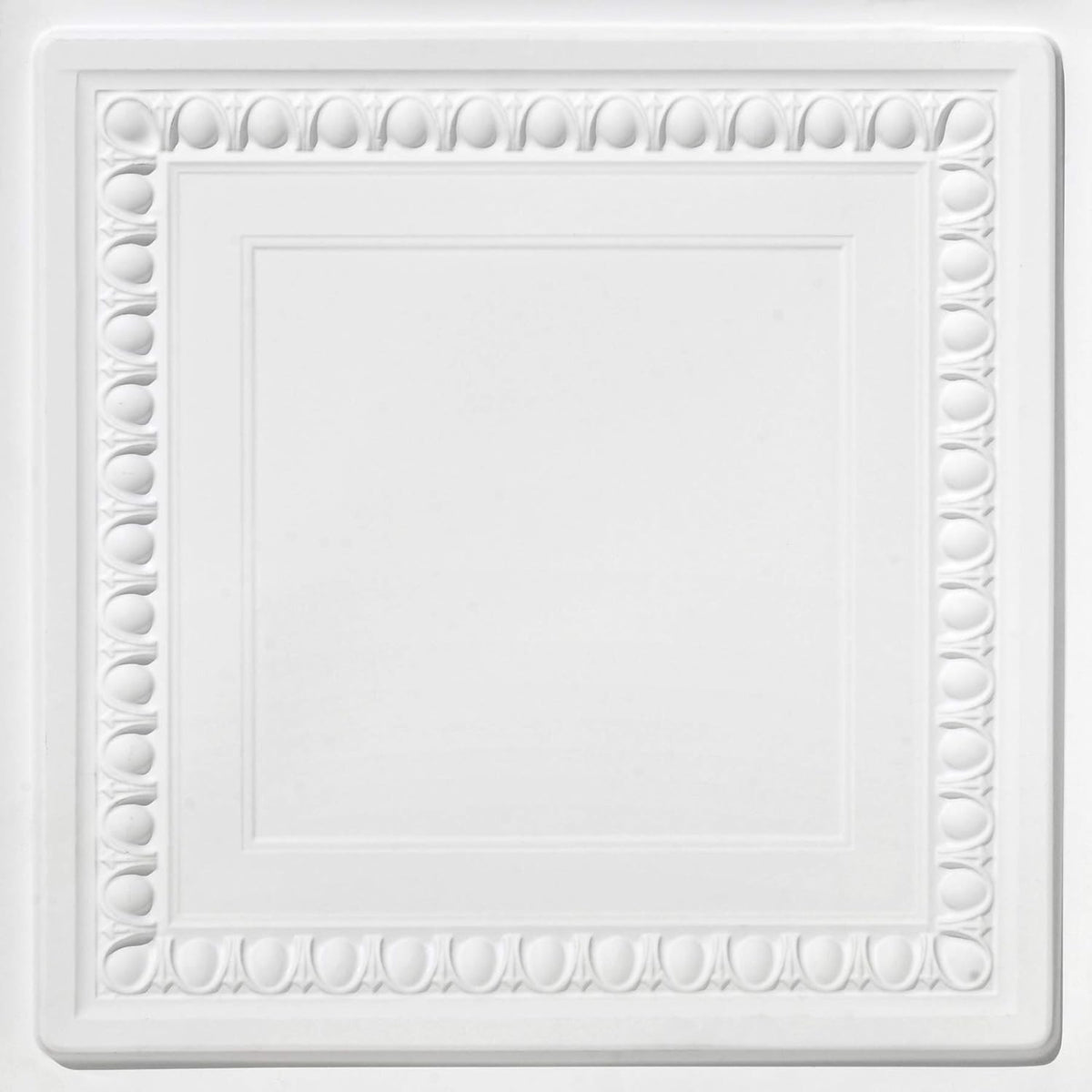 PVC 2' x 2' Glue-up or Lay-in Ceiling Tile, White Matte, 25 T304767