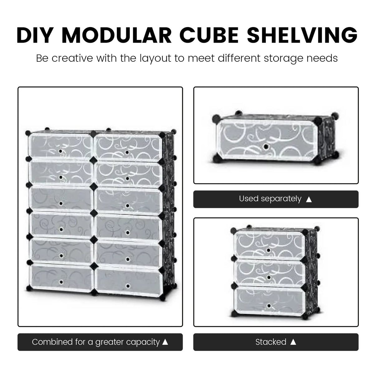 12 Cubic 6-Tier Shoe Rack Shelf Cabinet Storage Closet Organizer S2011