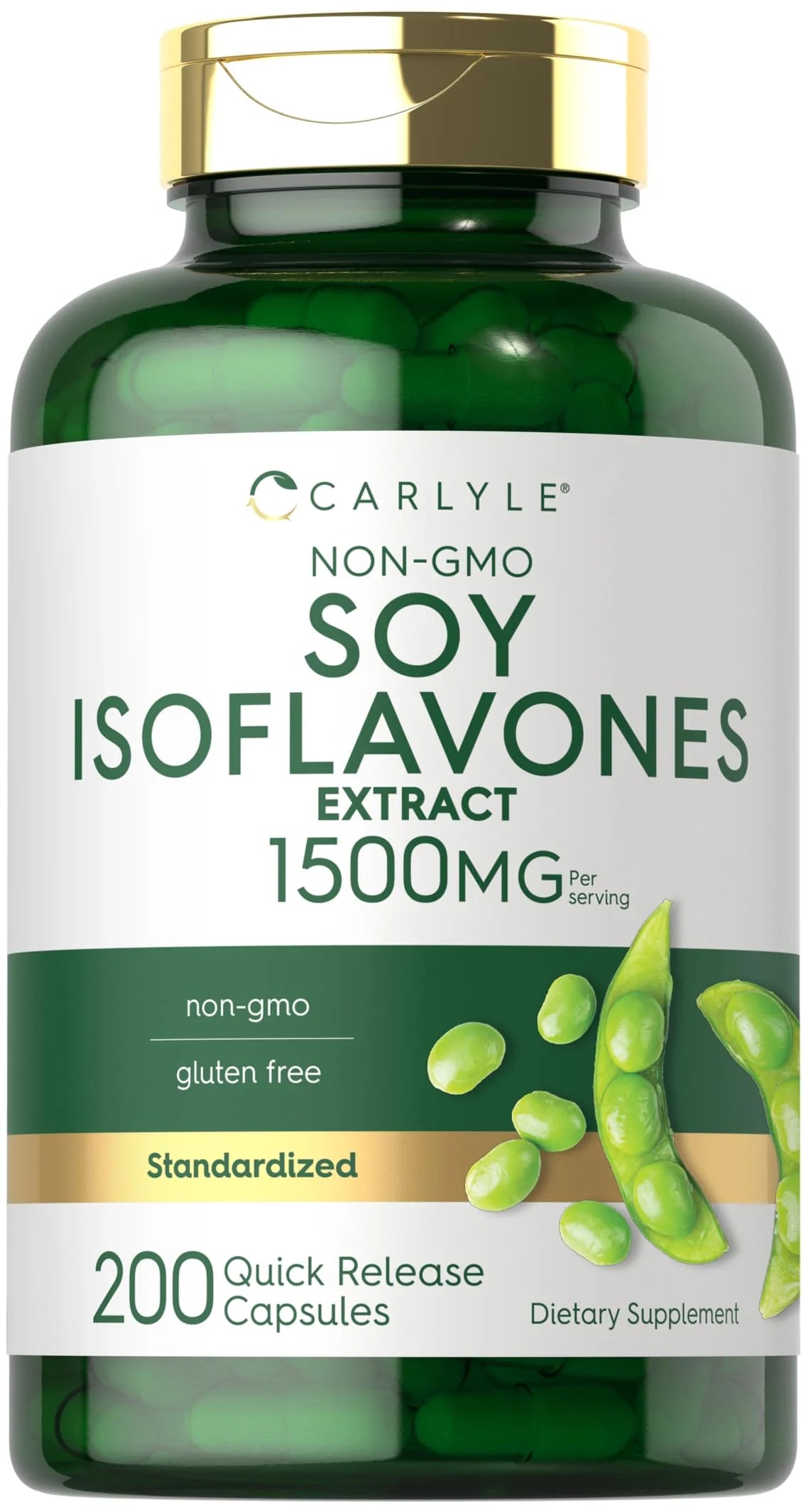 1500mg Non-GMO Gluten Free Soy Isoflavones Capsules D59194