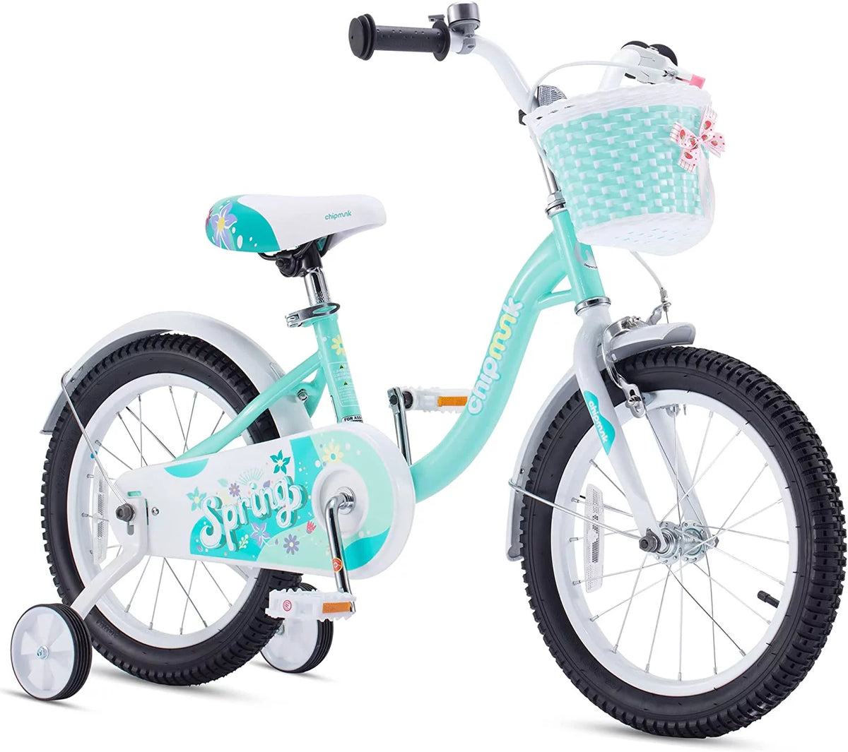 Green 14 Inch Kids Bike with Basket Z3311
