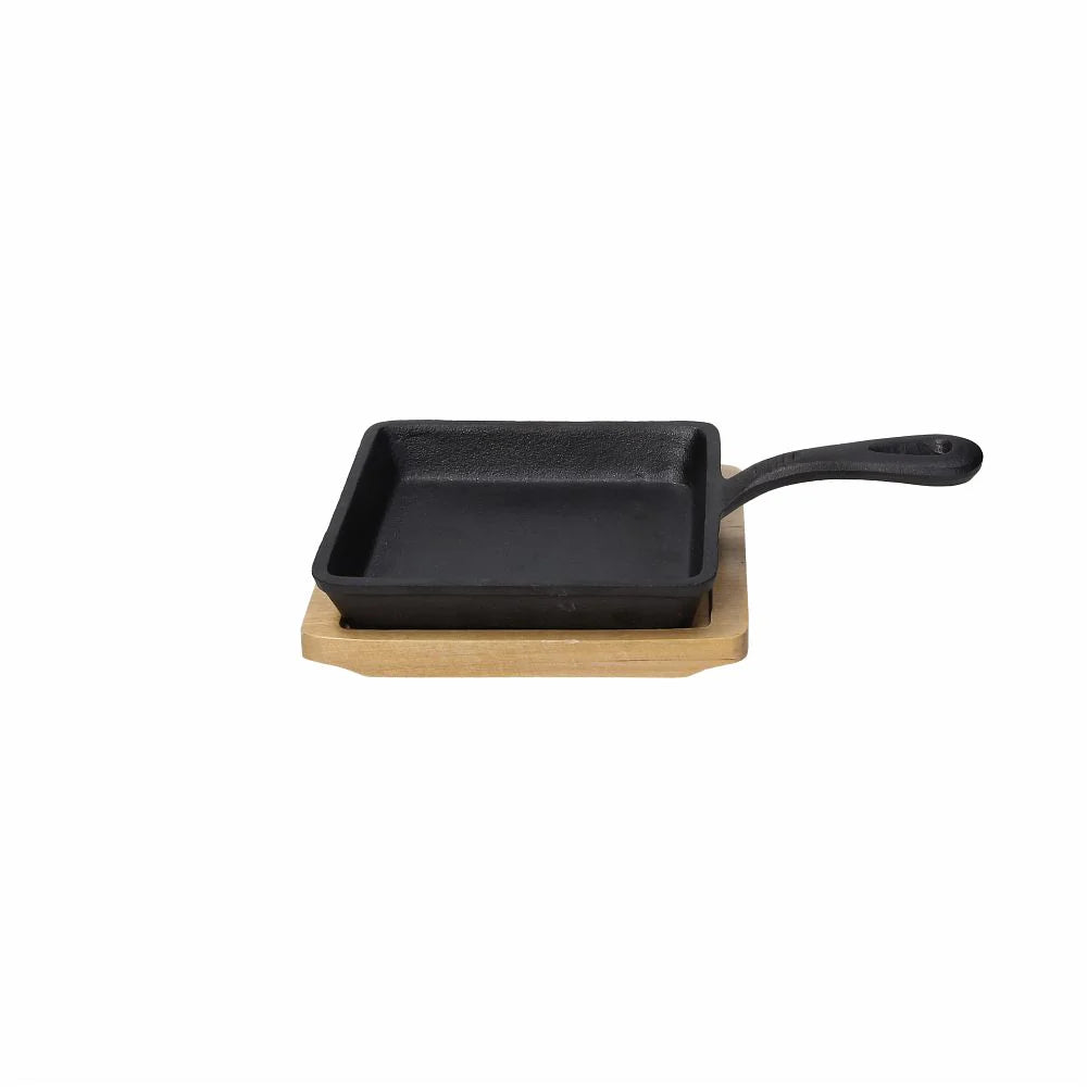 Cast Iron Square Frying Pan with Trivet E293248