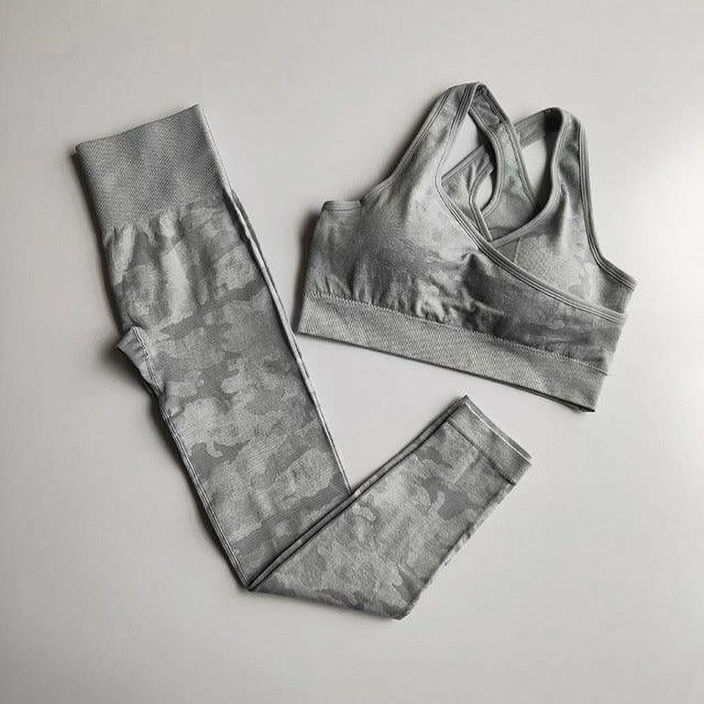 Seamless Camouflage Yoga Set K57322