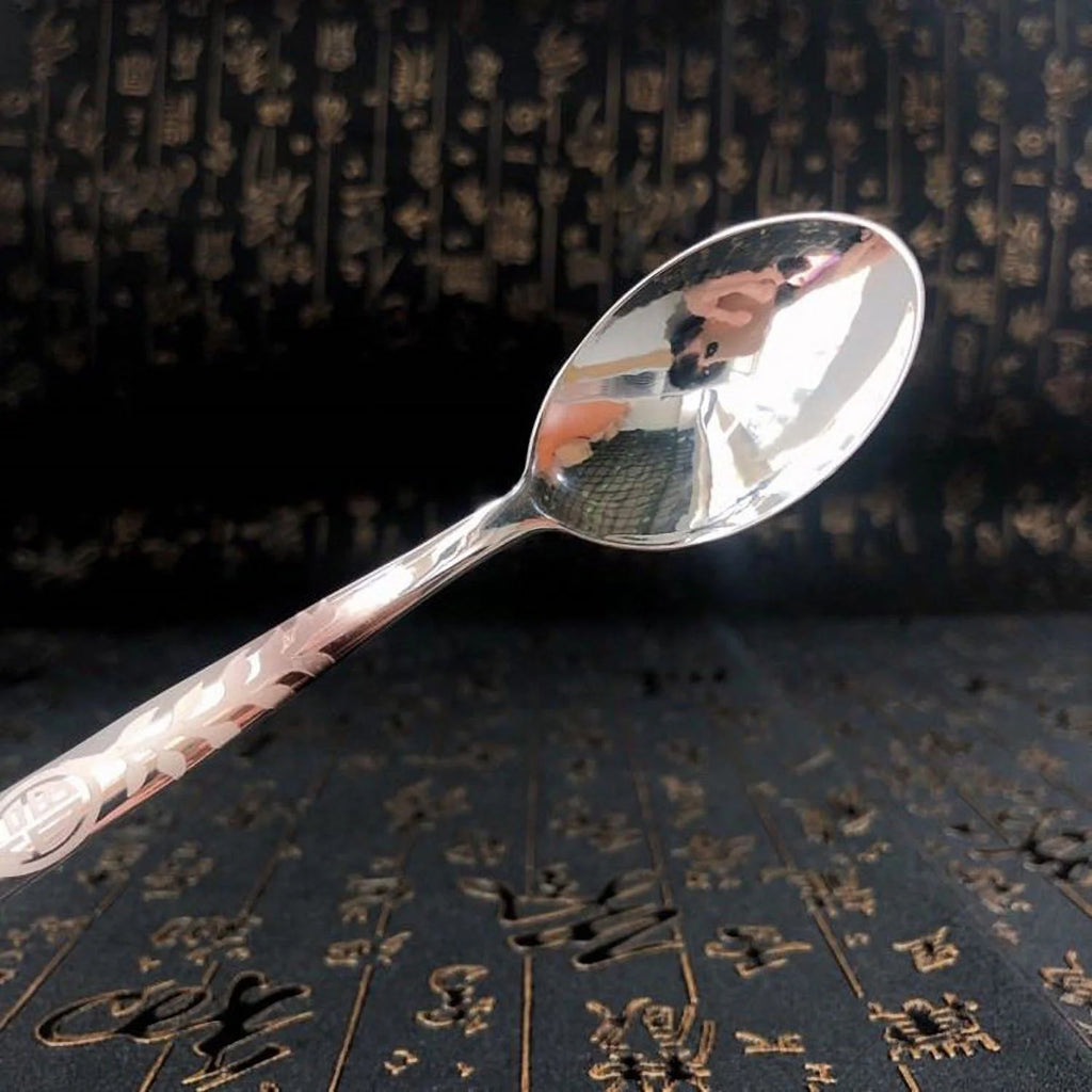 999 Sterling Silver Long Handled Soup Spoon A400974
