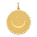 14K Yellow Gold Smiley Face Pendant J801