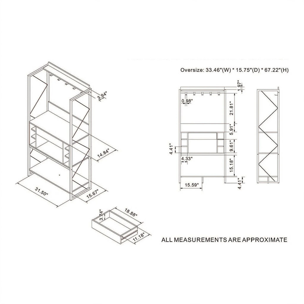 Oak Wood Baker's Rack F31386