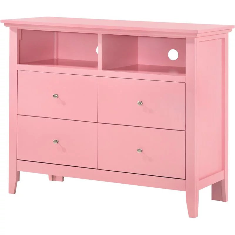 Pink 3-Piece Dresser TV Stand and Nightstand Set L703
