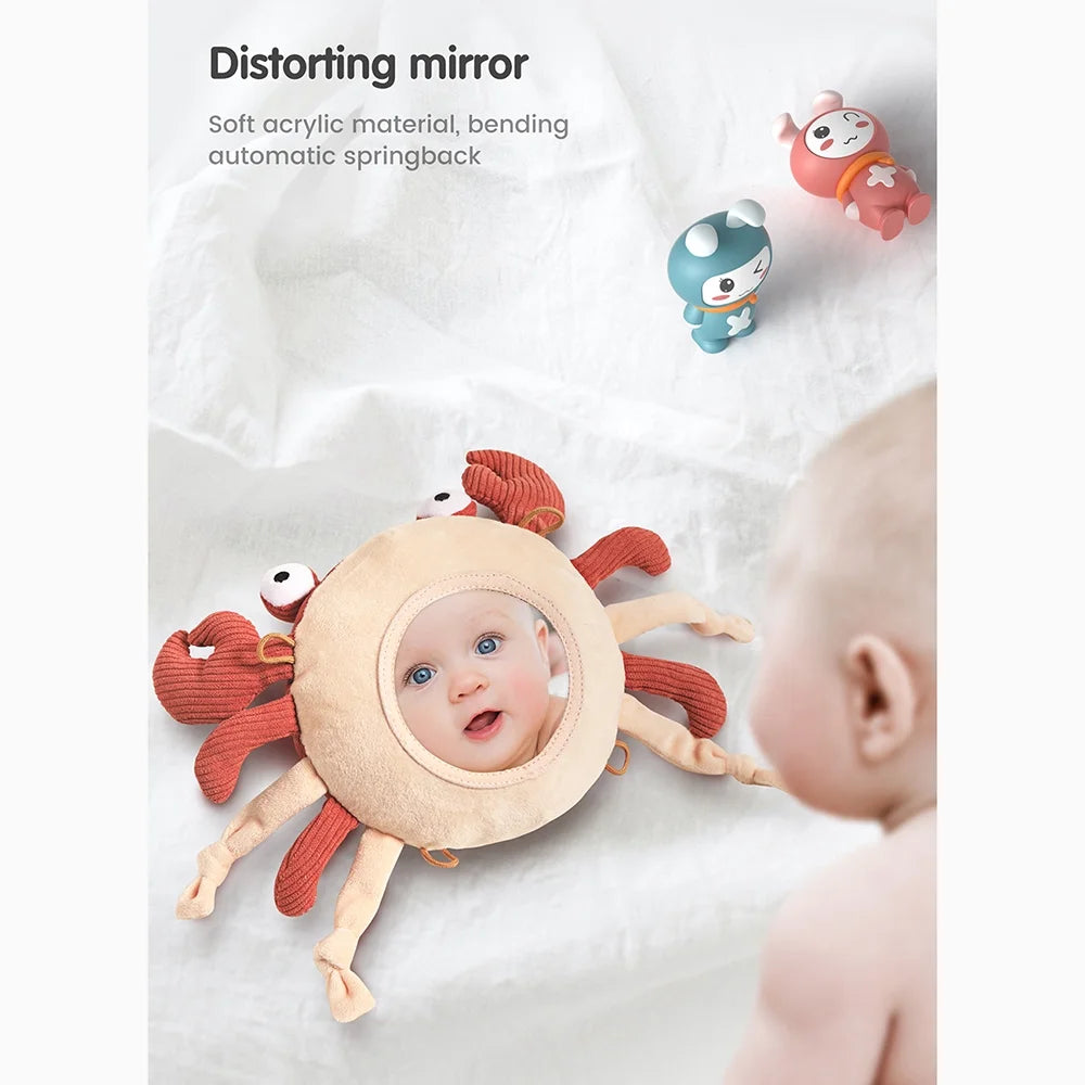 Tummy Time Infant Toddlers Toy With Crib Mobile Mirror Animal Baby Toy Z71870