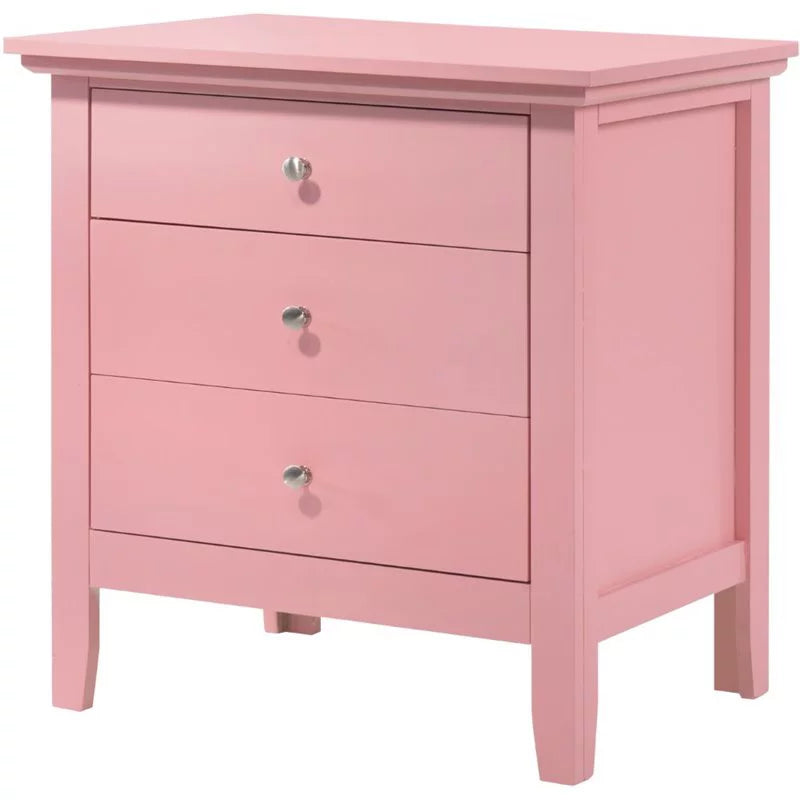 Pink 3-Piece Dresser TV Stand and Nightstand Set L703