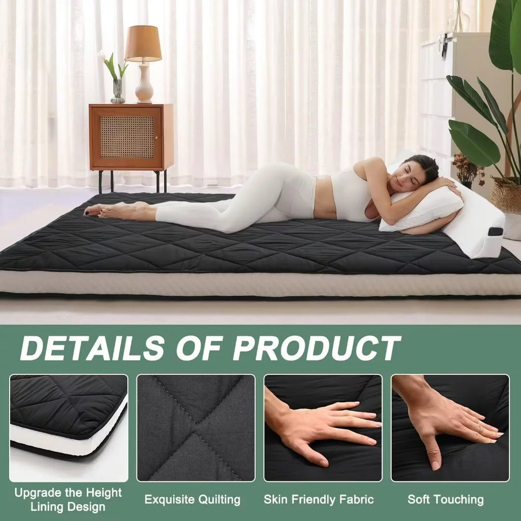 Japanese Floor Mattress 4 Thick Sherpa Fleece Folding Sleeping Pad 80*60 Z8353