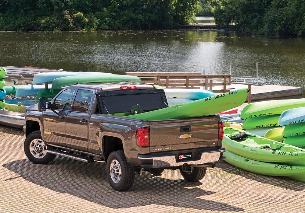 Black Hard Folding Truck Bed Tonneau Cover H645