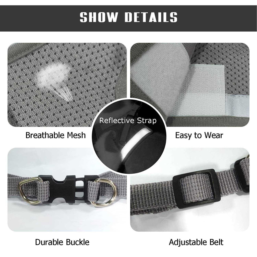 No-Pull Soft Mesh Reflective Adjustable Dog Harness and Leash Set L393