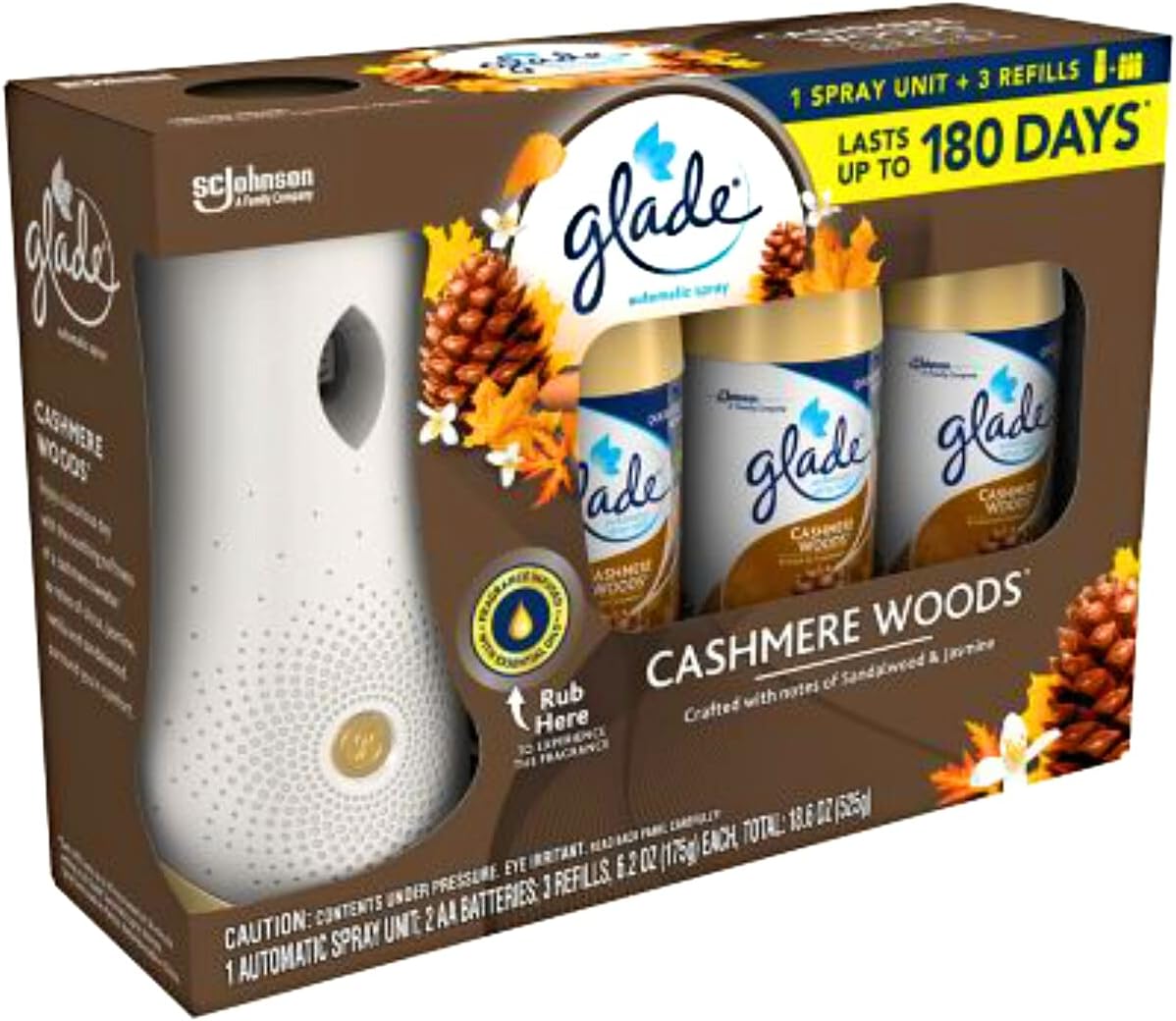 Cashmere Woods Air Freshener Holder with 3 Refills W226