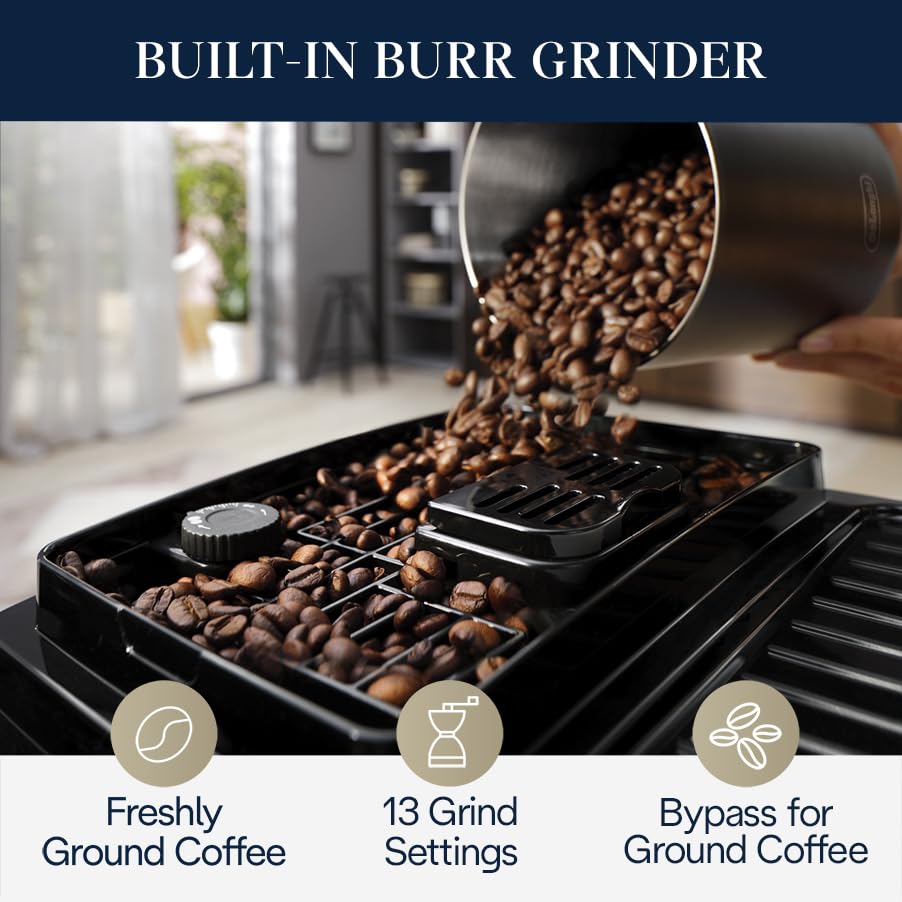 Silver Automatic Espresso & Coffee Machine with Manual Milk Frother U7167