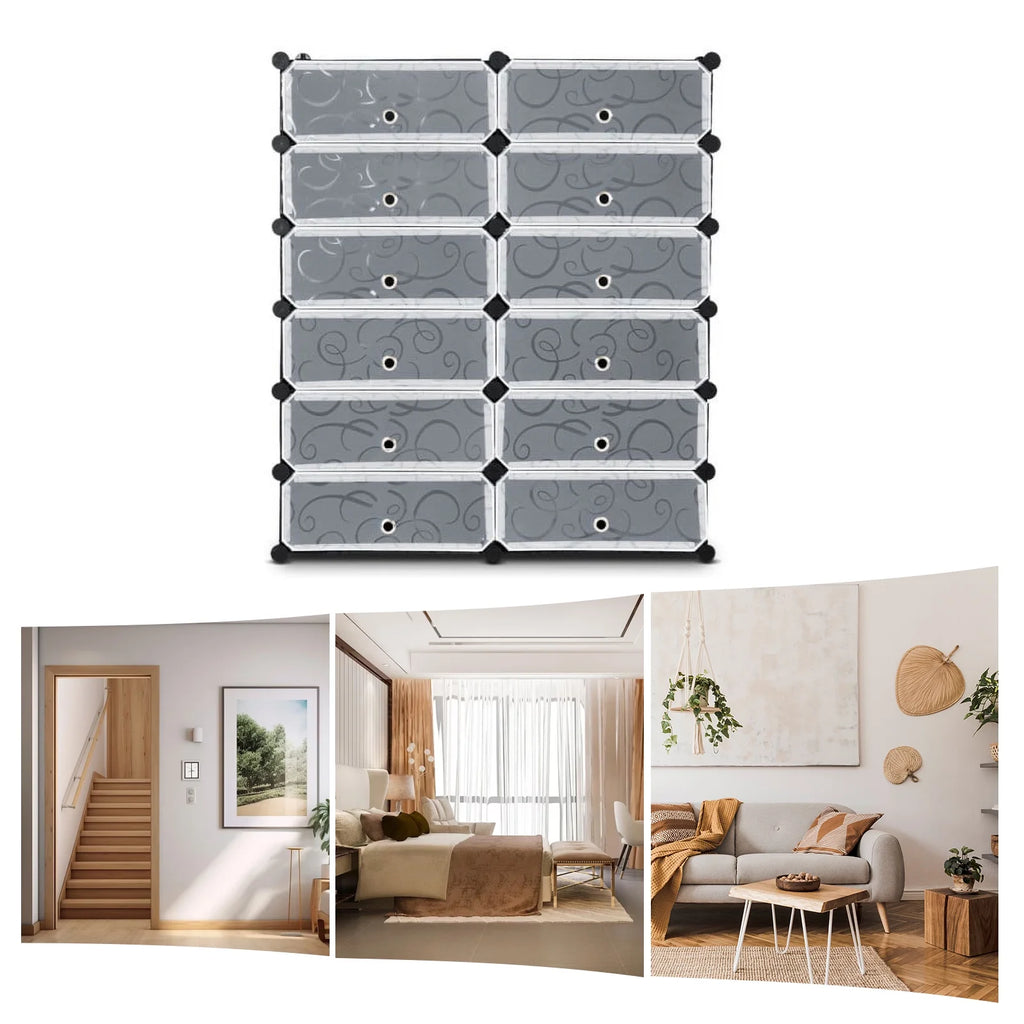 12 Cubic 6-Tier Shoe Rack Shelf Cabinet Storage Closet Organizer S2011