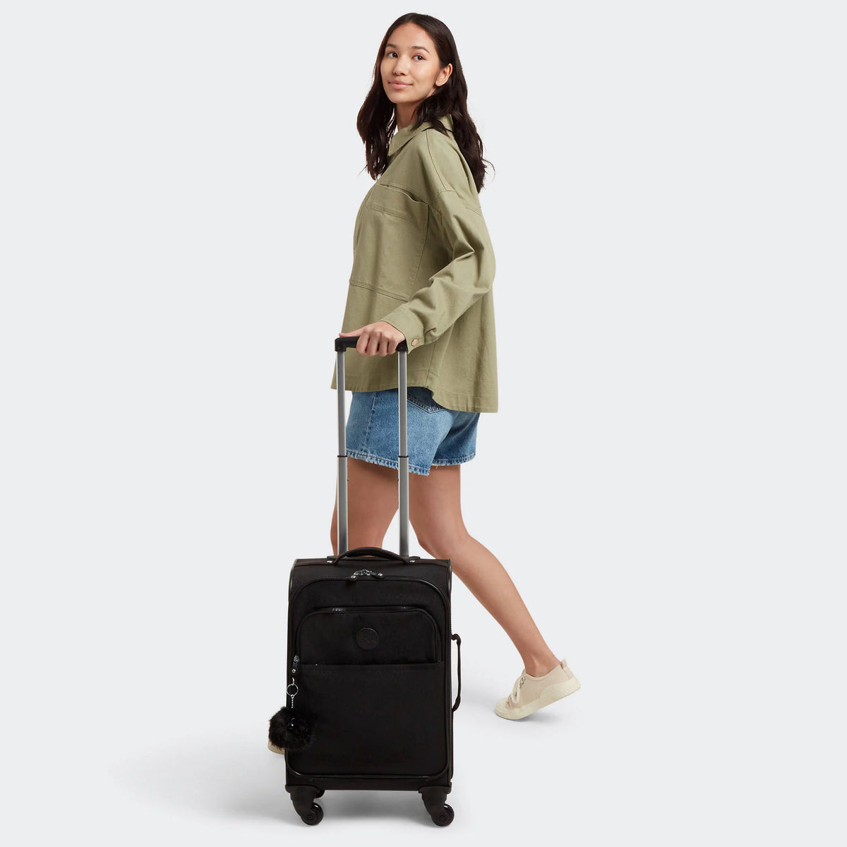 Metallic Soft Shell Carry-On Rolling Luggage C134788