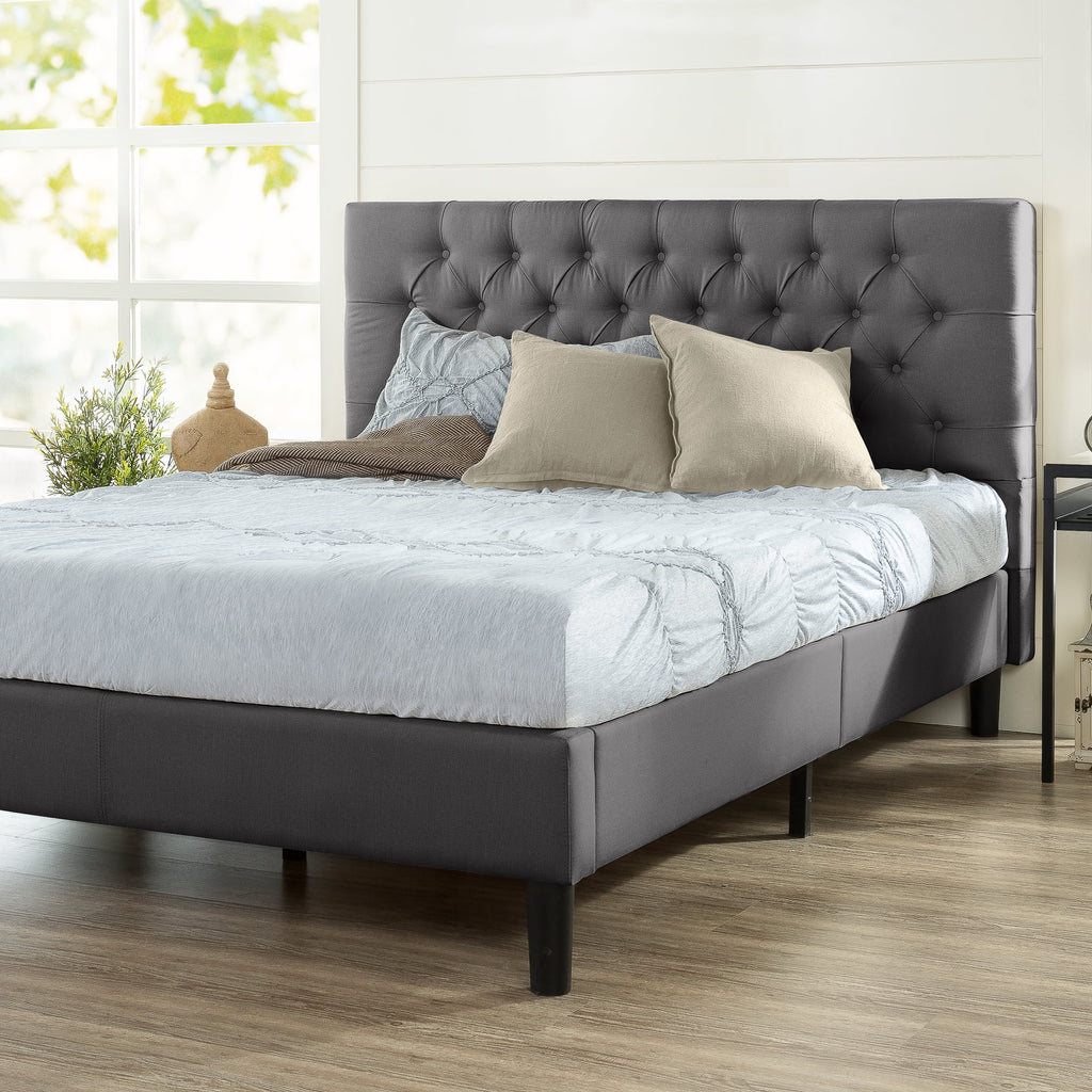 Queen Upholstered Platform Bed Frame I481