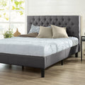 Queen Upholstered Platform Bed Frame I481