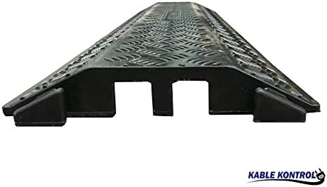 Black Rubber 2 Channel Cable Protector 40” Long Pack of 2 B227203