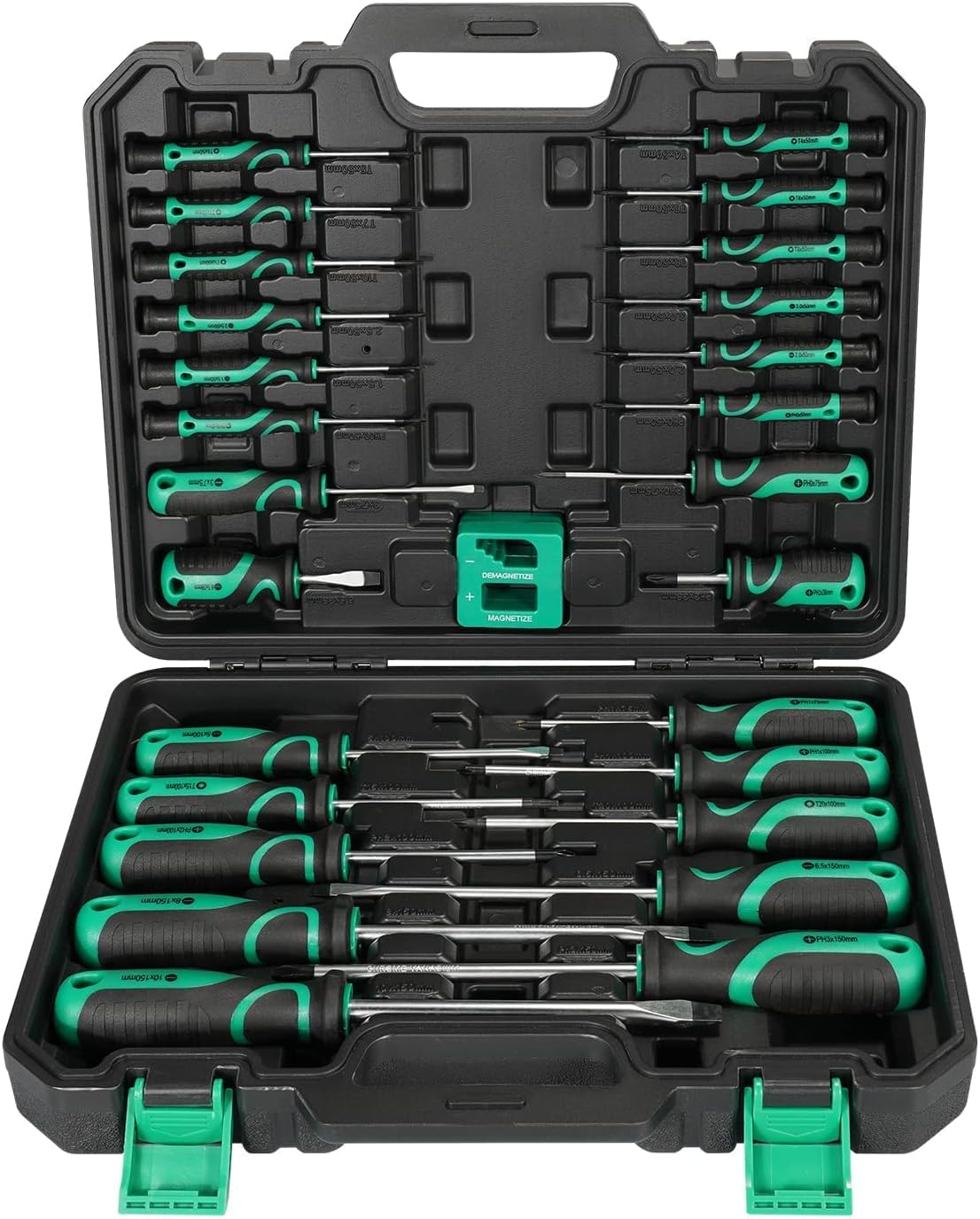 27 Piece Bi-material Screwdriver Set with Storage Case and Magnetizer W489378