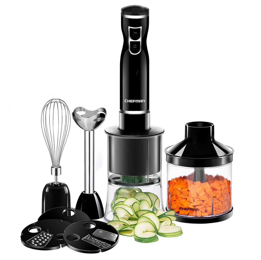 6-in-1 Electric Spiralizer & Immersion Blender, Black E387420