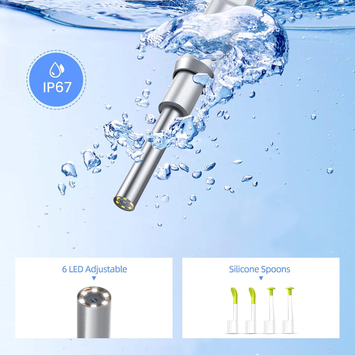 1080P HD Otoscope Ear Camera and Wax Remover with IPS Screen J52440