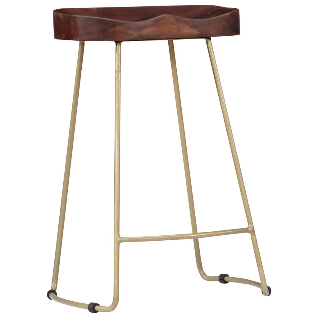 Solid Mango Wood Bar Stools 2 pcs B248556