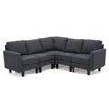 Dark Grey Fabric Sectional Couch Q4647