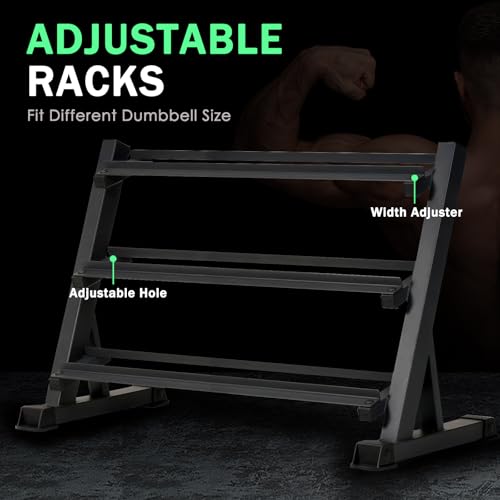Heavy Duty Steel 3-Tier Dumbbell Rack 1100 LBS Capacity L70912
