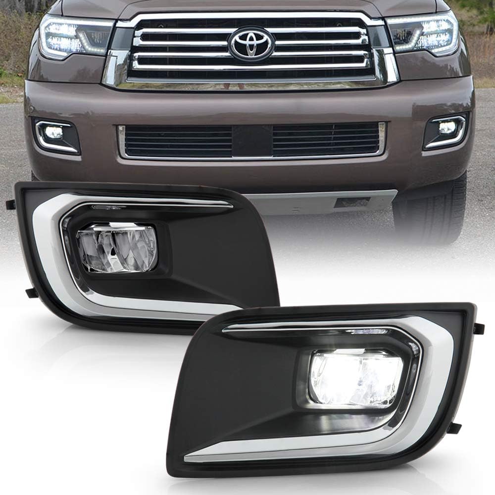 Front Bumper LED Fog Lights Driving Lamps Pair Set Assembly Left Right F988981
