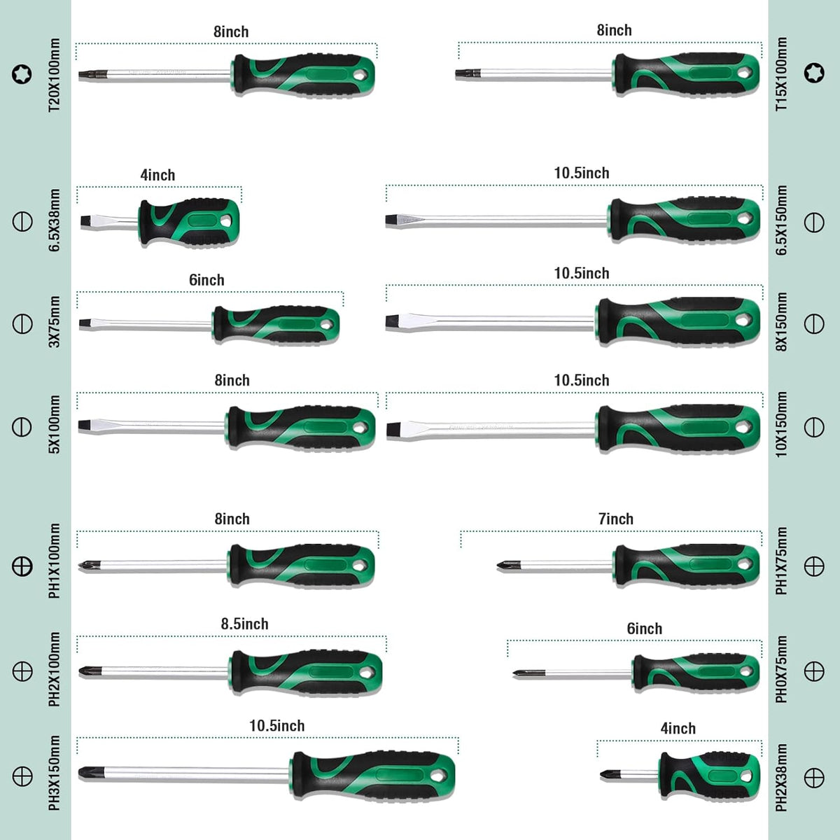 27 Piece Bi-material Screwdriver Set with Storage Case and Magnetizer W489378