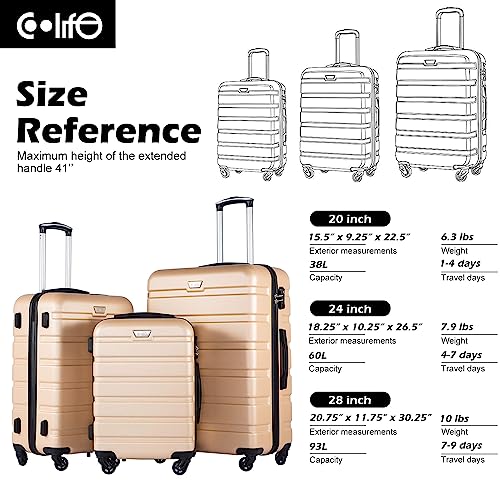 4 Piece Hardshell Spinner Suitcase Set with TSA Lock S254070