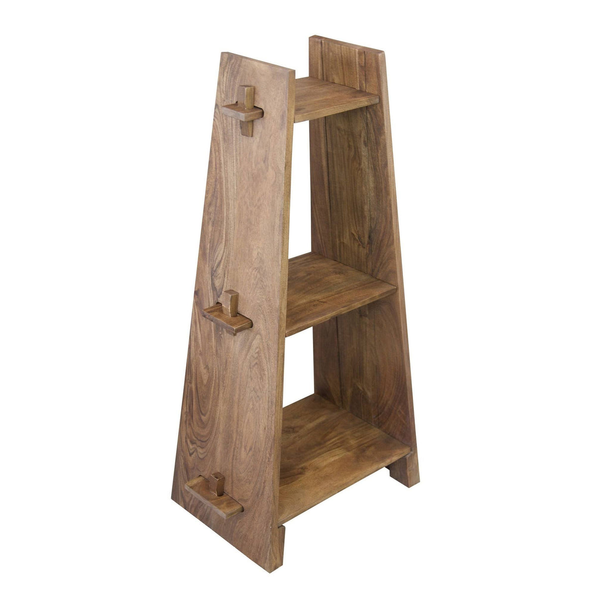 Acacia Wood 3-Tier A-Frame Bookcase G616954