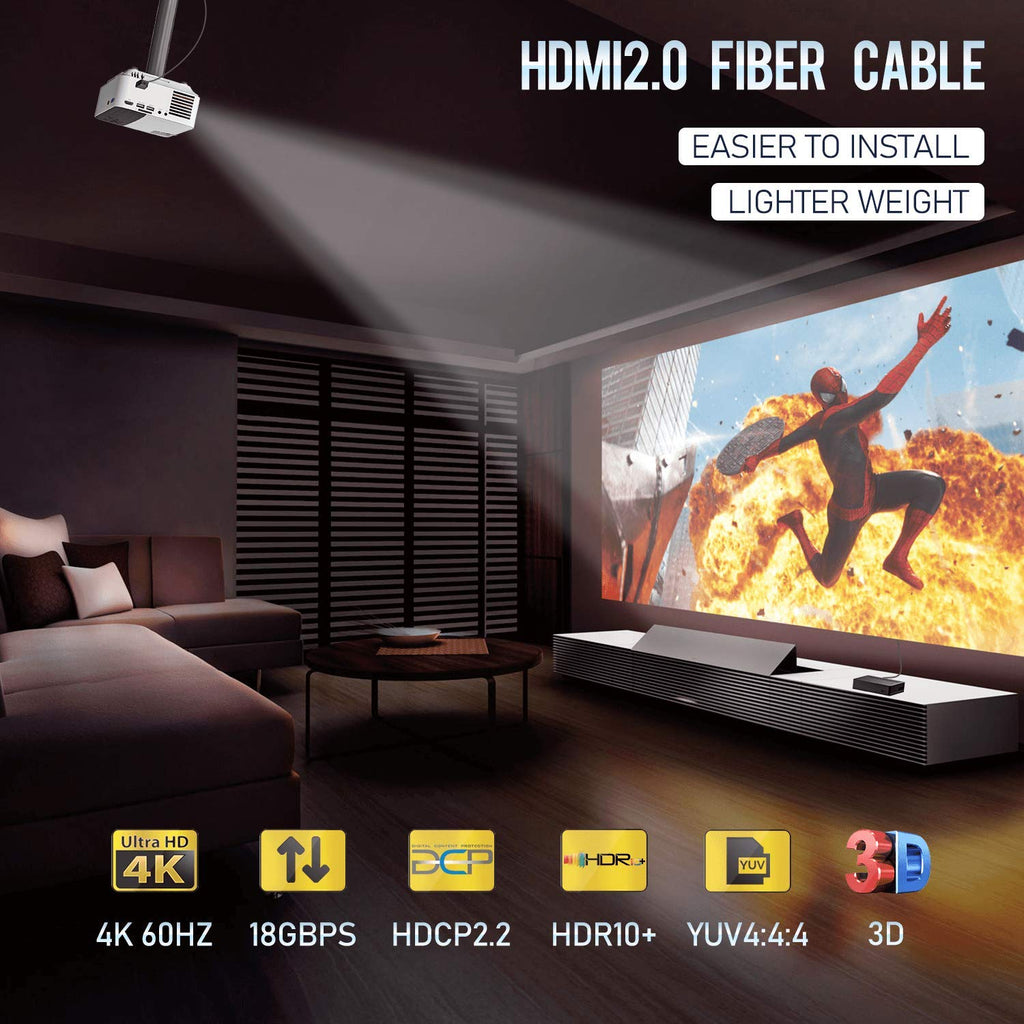 Ultra Thin Fiber Optic HDMI Cable 6ft 4K 60Hz R68048